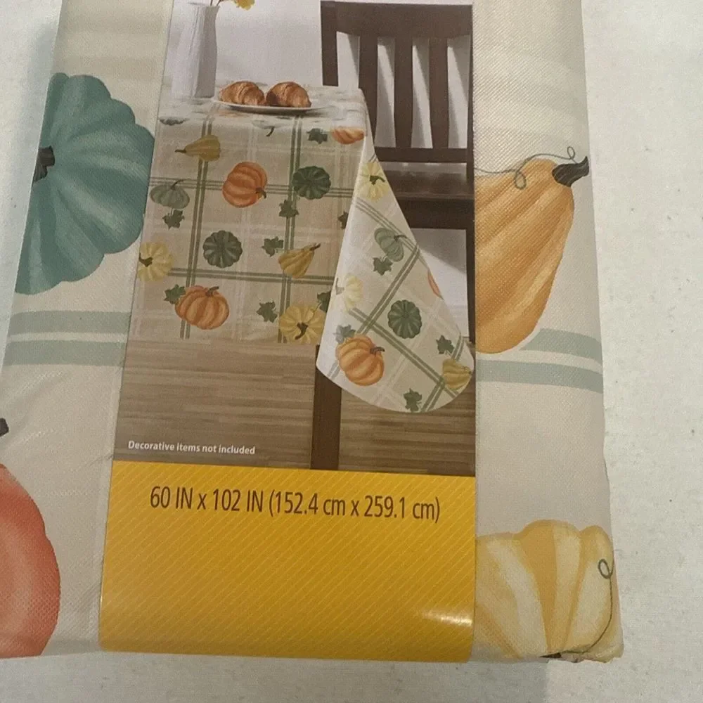 Harvest Rectangle Peva Tablecloth 60x102‎ Thanksgiving Fall Autumn Holidays